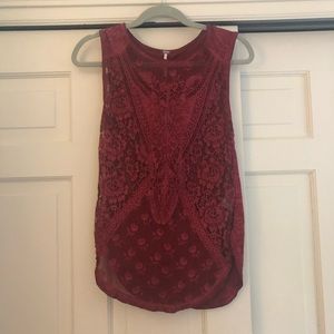Like new Free People burgundy tank top